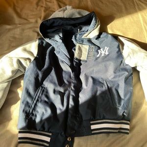 MLB NY Yankees bomber jacket boys youth L